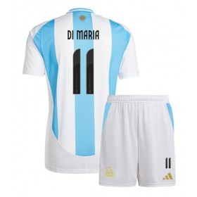 Argentina Angel Di Maria #11 Hjemme skjorte til barn Copa America 2024 Kortermet (+ korte bukser)